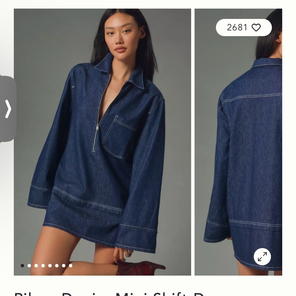 Pilcro Denim Mini Shift Dresss